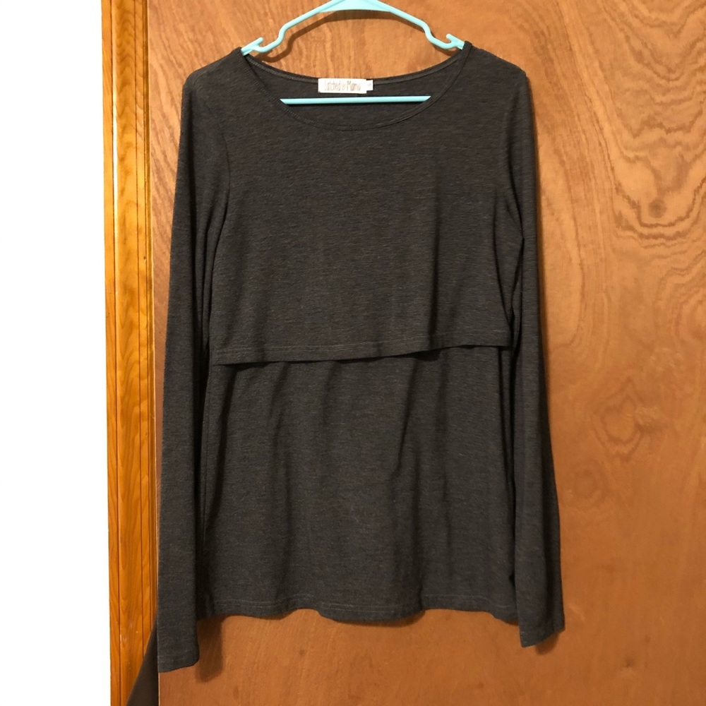 EUC Latched Mama Nursing Shirt Long-sleeved Small